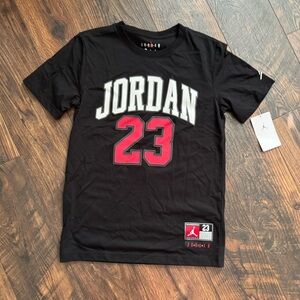 Black Jordan 23 Flight Kids Shirt – Youth Nike Basketball Fan Tee Large